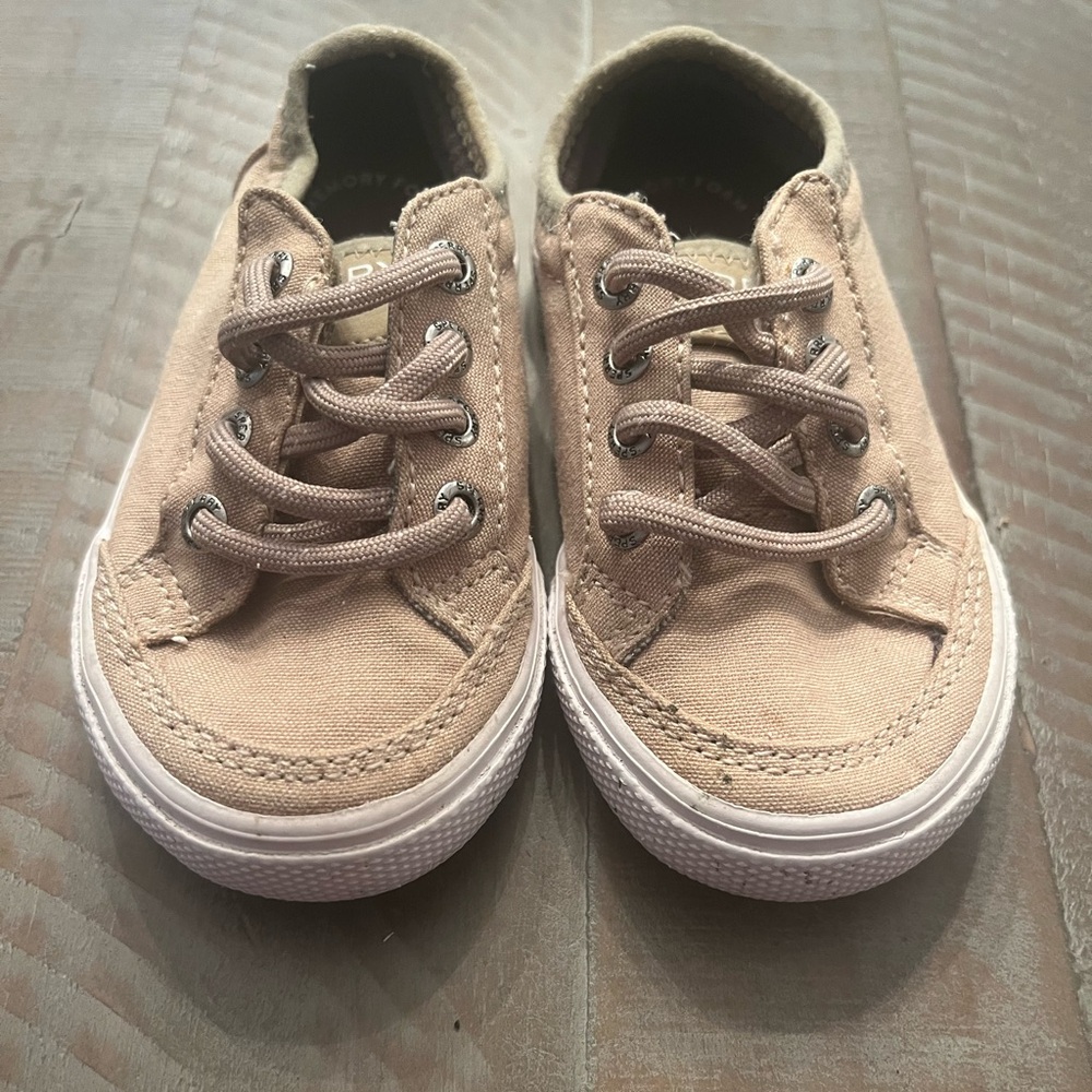 Sperry Kids Beige Canvas Sneakers Toddler 5